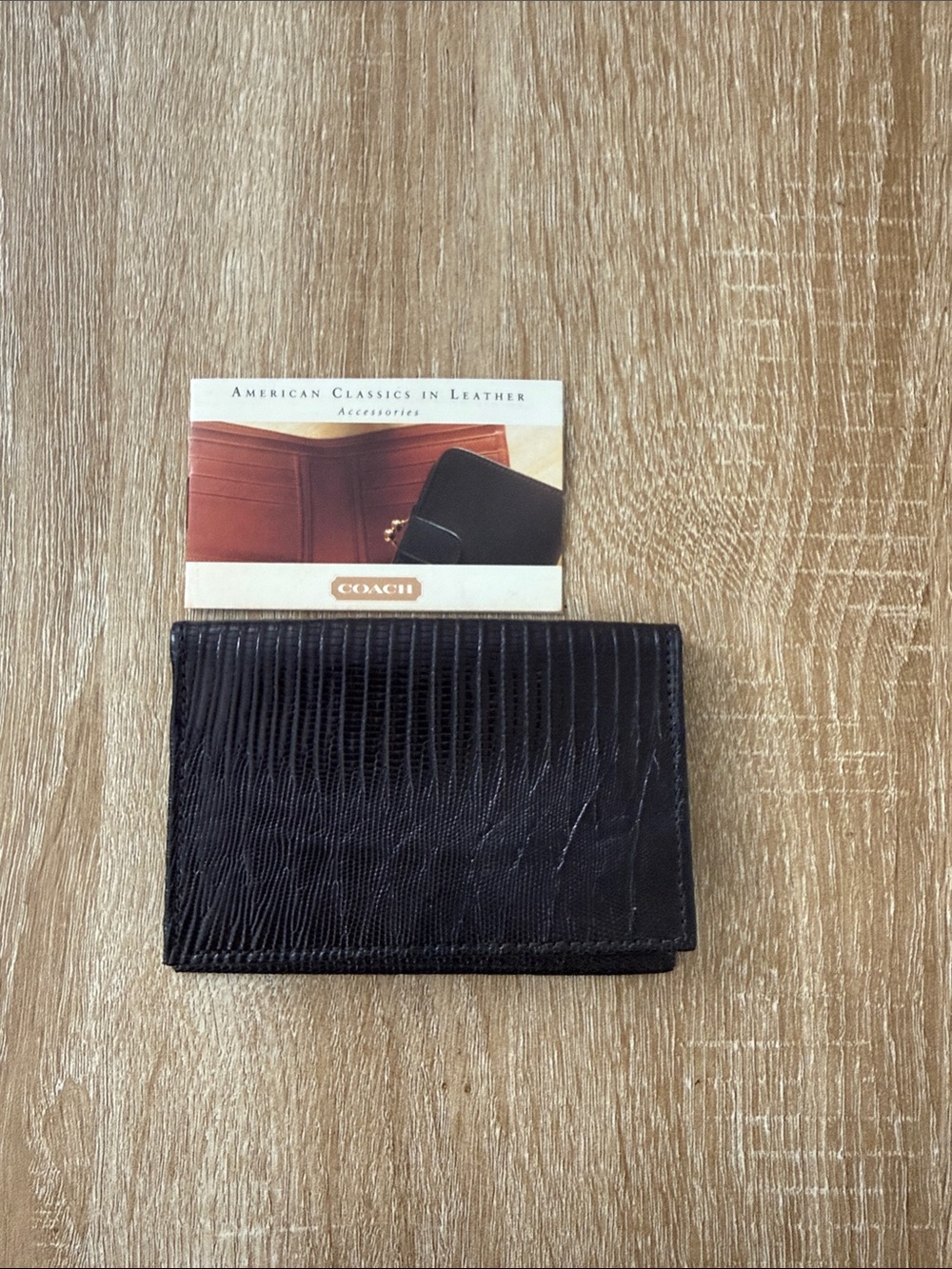 Vintage Coach lizard slim card case